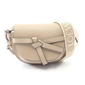 Loewe Gate Dual Mini Shoulder Bag Leather Beige